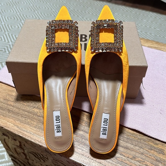 Bibi Lou Kitten Heels - Bright Orange - Picture 3 of 7